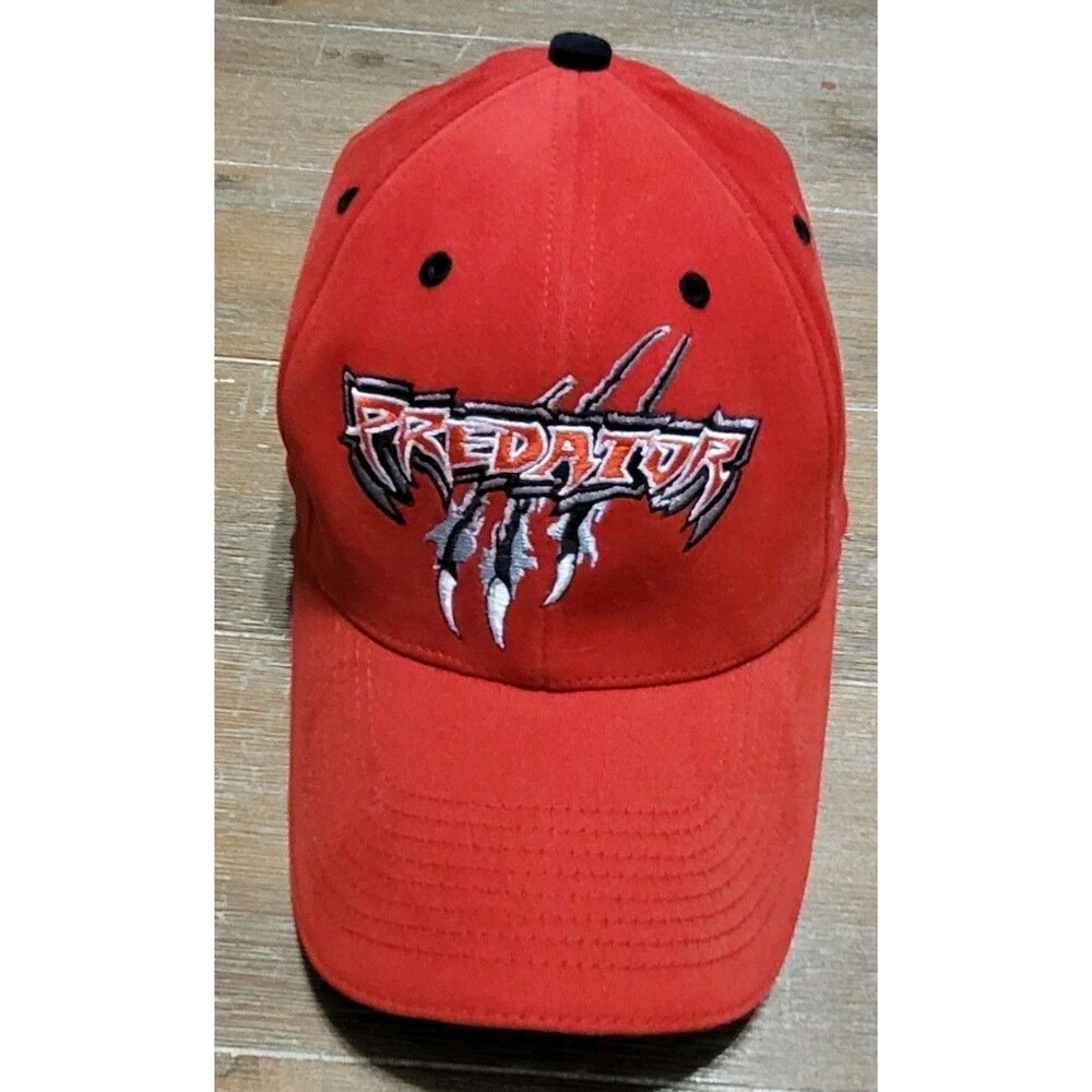 Polaris Predator ATV Hat Flex Fit Cap Red 4 Wheeler 500 CC Outdoor Fun Mudding